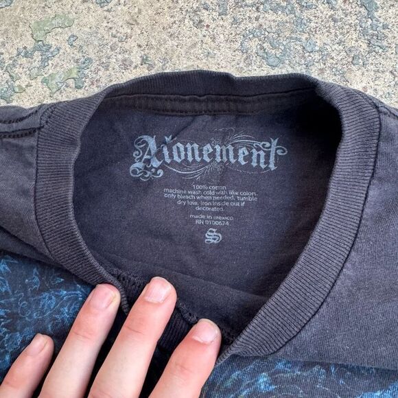 Skeleton Skull Crazy Graphic Y2K Shirt - Picture 3 of 4